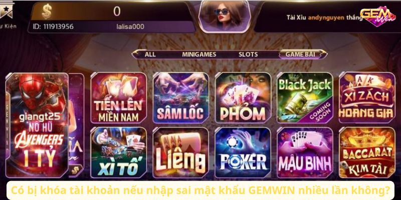 quen mat khau gemwin 3 Có bị khóa tài khoản nếu nhập sai mật khẩu GEMWIN nhiều lần không?